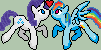 Size: 101x50 | Tagged: safe, artist:fionnin4ever, rainbow dash, rarity, g4, female, icon, lesbian, ship:raridash, shipping, sprite