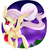 Size: 2497x2599 | Tagged: dead source, safe, artist:suzuii, fluttershy, bat, bat pony, pony, bats!, g4, my little pony: friendship is magic, apple, female, flutterbat, flying, moon, night, race swap, solo