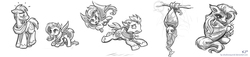 Size: 2200x500 | Tagged: safe, artist:kp-shadowsquirrel, big macintosh, fluttershy, bat pony, pony, bats!, g4, apple, blushing, chase, comic, cute, duo, duo male and female, emanata, female, flutterbat, flying, grayscale, hanging, licking, licking lips, male, mare, monochrome, plewds, prehensile tail, race swap, scared, ship:fluttermac, shipping, shyabates, shyabetes, simple background, stallion, straight, tail, tongue out, tree, upside down, white background