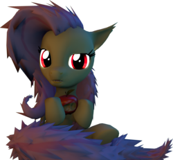 Size: 3385x3130 | Tagged: safe, artist:drdicksamazingstick, fluttershy, bat pony, pony, bats!, g4, 3d, apple, female, flutterbat, race swap, solo