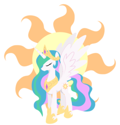 Size: 2400x2514 | Tagged: safe, artist:stainless33, princess celestia, g4, cutie mark, eyes closed, female, solo