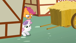 Size: 969x545 | Tagged: safe, screencap, scootaloo, sweetie belle, g4, the cutie pox