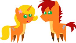 Size: 1024x587 | Tagged: safe, earth pony, pony, unicorn, brother and sister, coco bandicoot, crash bandicoot, crash bandicoot (series), female, male, mare, pointy ponies, ponified, stallion