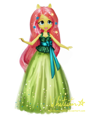 Size: 1072x1440 | Tagged: safe, artist:whitestar1802, fluttershy, equestria girls, g4, clothes, dress, female, fixed, solo, toy