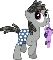 Size: 337x381 | Tagged: safe, artist:punzil504, smarty pants, twilight sparkle, g4, female, mouth hold, ponified, raised hoof, role reversal, simple background, smiling, solo, transparent background, vector