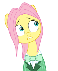 Size: 1300x1604 | Tagged: safe, artist:hudoyjnik, artist:synch-anon, fluttershy, g4, bowtie, butterscotch, rule 63, simple background, solo, transparent background, vector