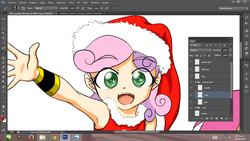 Size: 1366x768 | Tagged: safe, artist:nancysauria, sweetie belle, human, g4, armpits, humanized, light skin, wip