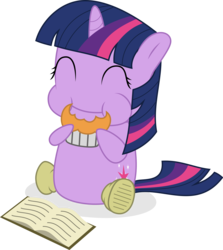 Size: 5000x5602 | Tagged: safe, artist:guillex3, twilight sparkle, g4, absurd resolution, book, boots, chibi, cute, eating, female, nom, solo