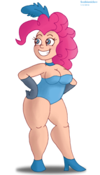 Size: 3366x5885 | Tagged: safe, artist:scobionicle99, pinkie pie, human, g4, cleavage, female, humanized, light skin, plump, solo