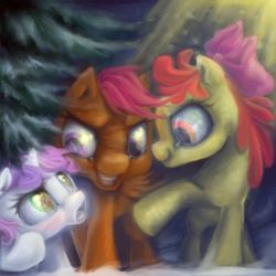 Size: 800x800 | Tagged: safe, artist:bumling, apple bloom, scootaloo, sweetie belle, g4, cutie mark crusaders
