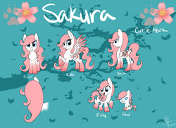 Size: 1600x1163 | Tagged: safe, artist:mif-sakura, oc, oc only, cherry blossoms, solo
