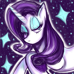 Size: 800x800 | Tagged: safe, artist:checker-bee, rarity, g4, bedroom eyes, female, solo