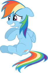 Size: 2419x3675 | Tagged: safe, artist:klaifferon, rainbow dash, pony, daring don't, g4, cute, female, simple background, sitting, solo, transparent background, vector