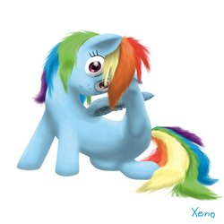 Size: 1500x1500 | Tagged: safe, artist:the1xeno1, rainbow dash, g4, female, solo