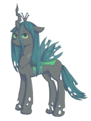 Size: 727x965 | Tagged: safe, artist:risuchan, queen chrysalis, changeling, changeling queen, g4, crown, female, jewelry, regalia, solo