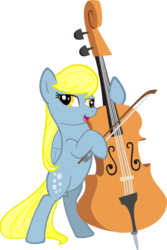Size: 730x1094 | Tagged: safe, artist:aceofponies, derpy hooves, octavia melody, pegasus, pony, g4, cello, female, fusion, mare, musical instrument, solo
