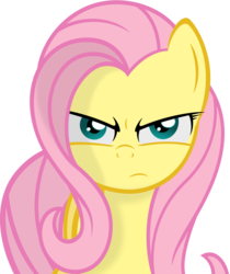 Size: 3000x3570 | Tagged: safe, artist:godoffury, fluttershy, g4, female, serious face, simple background, solo, transparent background, vector