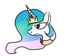 Size: 1600x1200 | Tagged: safe, artist:bozozo, princess celestia, alicorn, pony, g4, female, mare, portrait, simple background, solo, transparent background