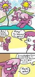 Size: 900x1976 | Tagged: safe, artist:ackryllis, cheerilee, oc, g4, bed, comic, cutie mark, dream, filly, nightmare, scrunchy face, sleeping, younger