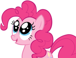 Size: 3651x2780 | Tagged: safe, artist:umbravivens, pinkie pie, earth pony, pony, g4, pinkie apple pie, anime eyes, cute, diapinkes, female, happy, high res, simple background, smiling, solo, stare, transparent background, vector