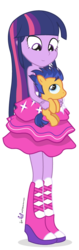 Size: 300x950 | Tagged: safe, artist:dm29, flash sentry, twilight sparkle, pony, equestria girls, g4, boots, clothes, colt, cute, dress, duo, fall formal outfits, high heel boots, holding a pony, julian yeo is trying to murder us, pony pet, simple background, transparent background, twilight ball dress