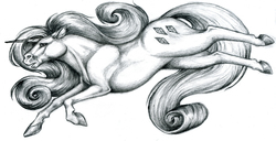 Size: 1081x555 | Tagged: safe, artist:furball891, rarity, g4, female, hoers, mare, monochrome, realistic, realistic anatomy, solo, traditional art