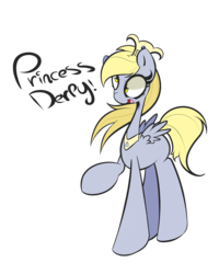 Size: 1280x1600 | Tagged: safe, artist:turtlefarminguy, derpy hooves, pegasus, pony, g4, female, mare, princess derpy, solo