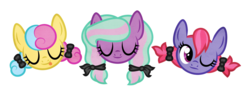 Size: 1700x650 | Tagged: safe, artist:ivyhaze, oc, oc only, pony, adoptable, female, floating head, mare, pigtails, tongue out, wink