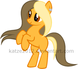 Size: 635x565 | Tagged: safe, artist:katze2012, oc, oc only, earth pony, pony, blank flank, solo