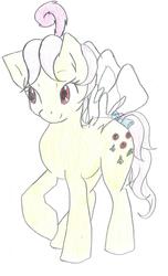 Size: 920x1512 | Tagged: safe, artist:iliowahine, rosedust, flutter pony, g1, female, solo