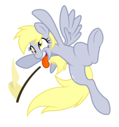 Size: 6250x6667 | Tagged: safe, artist:tim015, derpy hooves, pegasus, pony, g4, rainbow falls, absurd resolution, female, flag, mare, solo, tongue out