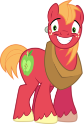 Size: 4733x7000 | Tagged: safe, artist:chainchomp2, big macintosh, earth pony, pony, g4, pinkie apple pie, absurd resolution, face, male, simple background, smiling, solo, stallion, transparent background, vector