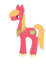 Size: 542x745 | Tagged: safe, artist:vampie101, big macintosh, earth pony, pony, g4, male, simple background, skinny, solo, stallion, thin, transparent background, younger