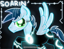 Size: 792x612 | Tagged: safe, artist:flint-productions, soarin', g4, male, solo, tron