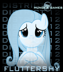 Size: 643x735 | Tagged: safe, fluttershy, g4, female, implied death, poster, solo, the hunger games