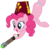 Size: 1032x1024 | Tagged: safe, edit, pinkie pie, g4, doctor who, female, fez, hat, solo, sonic screwdriver