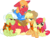 Size: 3048x2326 | Tagged: safe, artist:tourniquetmuffin, apple bloom, applejack, big macintosh, granny smith, earth pony, pony, g4, pinkie apple pie, apple family, floaty, grumpy, lifejacket, male, simple background, stallion, transparent background, vector, wet, wet mane, wet mane apple bloom, wet mane applejack, wet mane big macintosh, wet mane granny smith