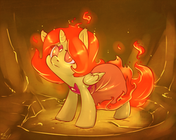 Size: 1200x960 | Tagged: safe, artist:atryl, elemental, pony, adventure time, fire, flame princess, male, ponified, solo