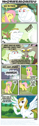 Size: 907x2865 | Tagged: safe, artist:ponymaan, bulk biceps, discord, fluttershy, g4, bishonen, comic, discord being discord, fluttershy gets all the stallions, glitter, handsome, implied discoshy, implied flutterbulk, implied shipping, implied straight, meme, waifu thief