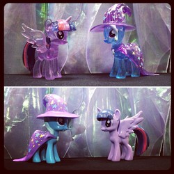 Size: 640x640 | Tagged: safe, trixie, twilight sparkle, alicorn, pony, g4, female, figurine, funko, irl, mare, photo, toy, twilight sparkle (alicorn)