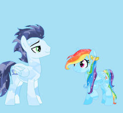 Size: 648x596 | Tagged: safe, artist:bluefire11400, rainbow dash, soarin', g4, crystallized, female, male, ship:soarindash, shipping, straight