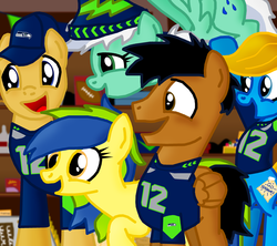 Size: 3124x2780 | Tagged: safe, artist:ajmstudios, 12th man, 12th mare, american football, brony, nfl, seaddle, seahawks, seattle, seattle seahawks, super bowl, super bowl xlviii