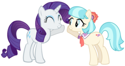 Size: 1201x639 | Tagged: safe, coco pommel, rarity, g4, simple background, transparent background, vector