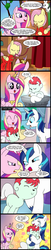 Size: 573x2800 | Tagged: safe, artist:madmax, angel bunny, fluttershy, princess cadance, shining armor, g4, comic, crossover, crying, cute, idiot, pet shop of horrors, reference, shining armor is a goddamn moron, unico