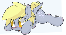 Size: 1000x534 | Tagged: safe, artist:bakaponi, derpy hooves, pegasus, pony, g4, explicit source, female, mare, solo