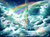 Size: 3000x2200 | Tagged: safe, artist:aquagalaxy, rainbow dash, g4, female, rainbow, rainbows, scenery, solo