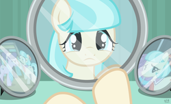 Size: 2016x1224 | Tagged: safe, artist:tellabart, coco pommel, suri polomare, g4, crying, female, mirror, sad