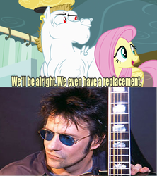 Size: 637x718 | Tagged: safe, edit, edited screencap, screencap, bulk biceps, fluttershy, g4, rainbow falls, meme, paul westerberg, replacement meme