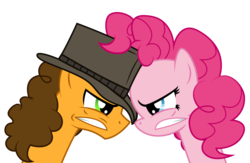 Size: 7000x4555 | Tagged: safe, artist:cptshutterfly, cheese sandwich, pinkie pie, earth pony, pony, g4, pinkie pride, absurd resolution, duo, female, male, mare, simple background, stallion, straight, transparent background