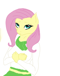 Size: 900x1142 | Tagged: safe, fluttershy, anthro, g4, female, solo